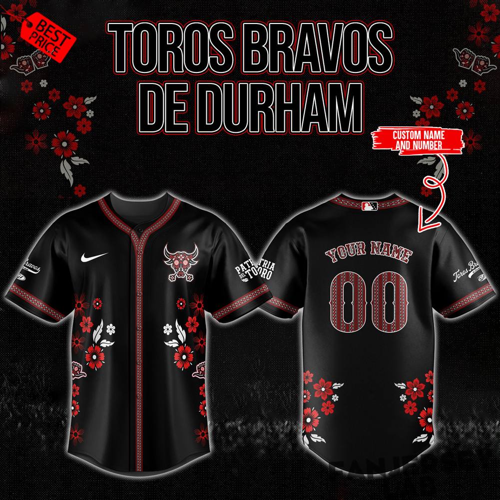 Durham Bulls Toros Bravos De Durham Baseball Jersey Durham Bulls Toros Bravos De Durham Baseball Jersey