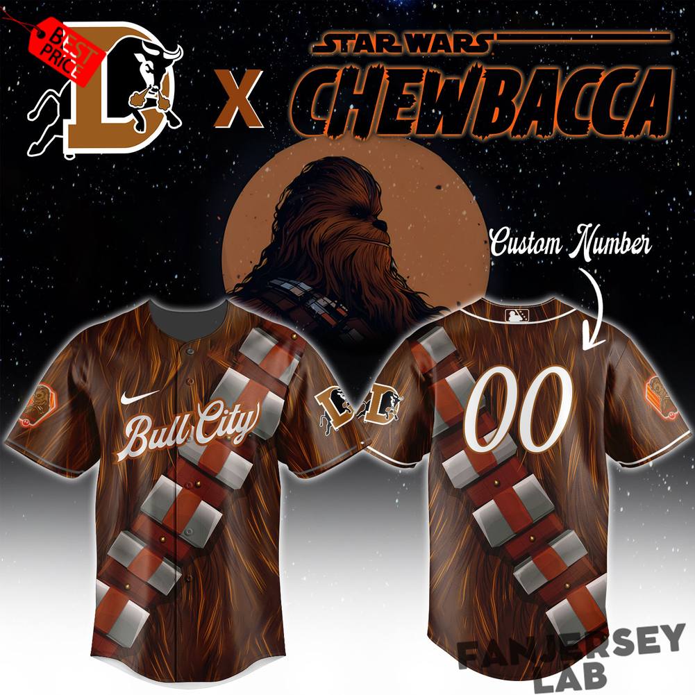 Durham Bulls x Star Wars Chewbacca Special Special Baseball Jersey Durham Bulls x Star Wars Chewbacca Special Special Baseball Jersey