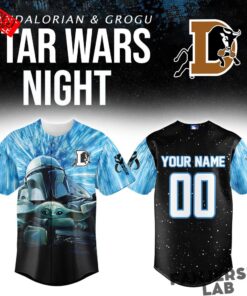 Durham Bulls x Star Wars Mandalorian & Grogu Custom Baseball Jersey