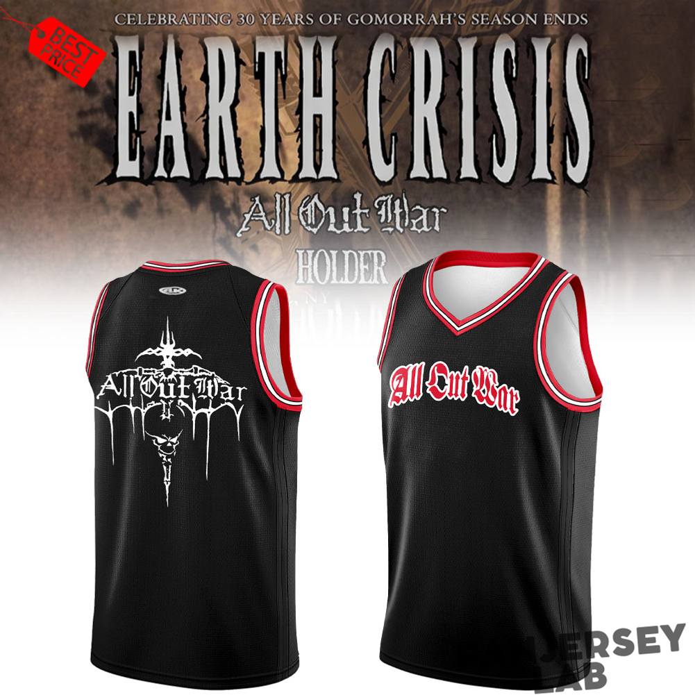 Earth Crisis 30 years of Gomorrah’s Season Ends Basketball Jersey Earth Crisis 30 years of Gomorrah’s Season Ends Basketball Jersey