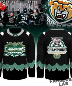 Everett Silvertips Western Hockey League Champions 2026 Hockey Jersey – Black