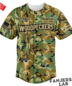 Fayetteville Woodpeckers x Military Appreciation Camo Baseball Jersey