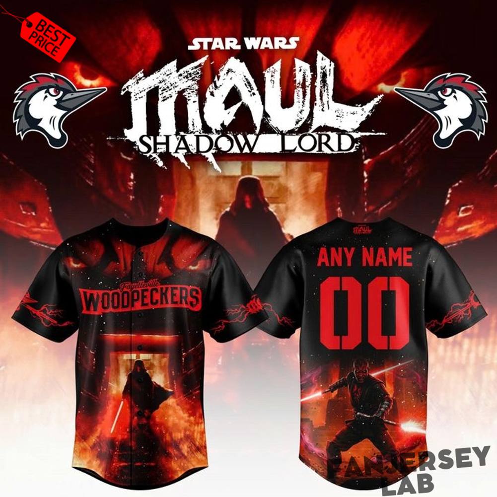 Fayetteville Woodpeckers x Star Wars Maul Shadow Lord Custom Jersey Fayetteville Woodpeckers x Star Wars Maul Shadow Lord Custom Jersey