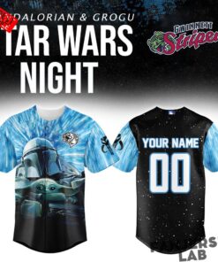 Gwinnett Stripers x Star Wars Mandalorian & Grogu Custom Baseball Jersey