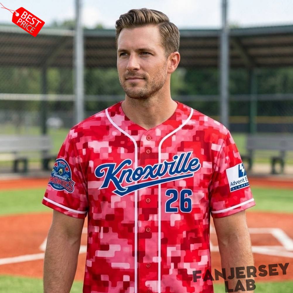 Knoxville Smokies 2026 Camo Baseball Jersey Knoxville Smokies 2026 Camo Baseball Jersey