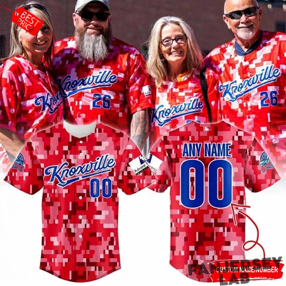 Knoxville Smokies 2026 Military Appreciation Red Camo Custom Jersey Knoxville Smokies 2026 Military Appreciation Red Camo Custom Jersey