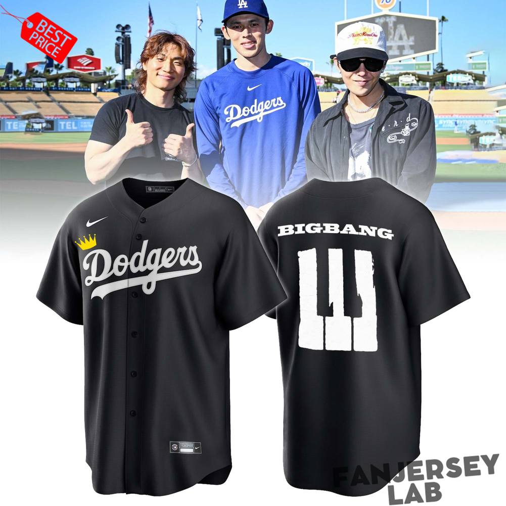 LA Dodgers x Bigbang 2026 Tour Baseball Jersey LA Dodgers x Bigbang 2026 Tour Baseball Jersey