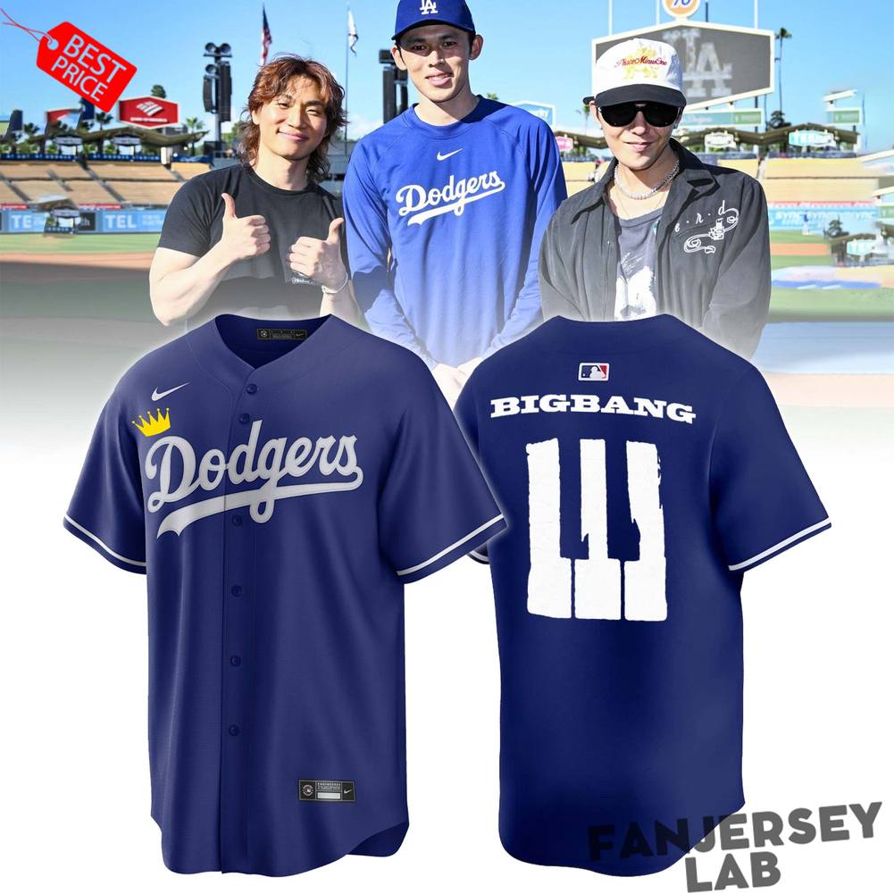 LA Dodgers x Bigbang 2026 Tour Baseball Jersey LA Dodgers x Bigbang 2026 Tour Baseball Jersey