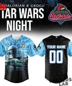 Memphis Redbirds x Star Wars Mandalorian & Grogu Custom Baseball Jersey