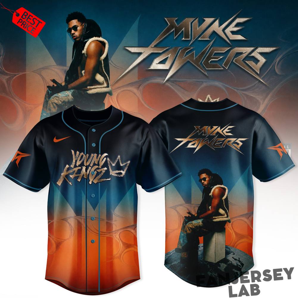 Myke Towers 2026 Tour Baseball Jersey Myke Towers 2026 Tour Baseball Jersey