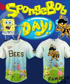 Salt Lake Bees x SpongeBob Squarepants Day Special Baseball Jersey