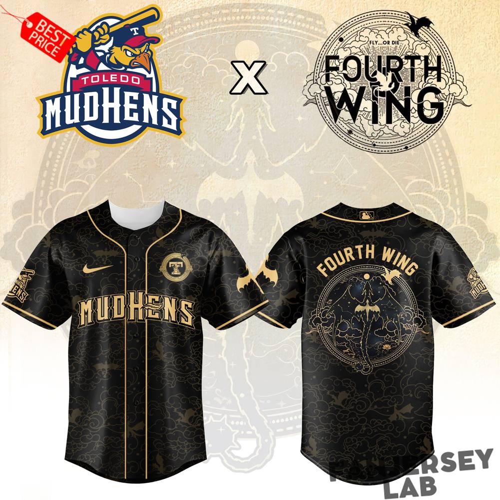 Toledo Mud Hens x Fourth Wing Night Special Baseball Jersey Toledo Mud Hens x Fourth Wing Night Special Baseball Jersey