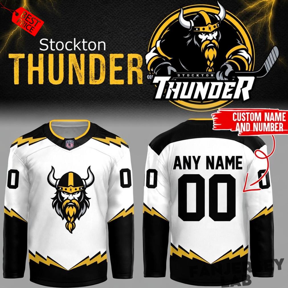 Adirondack Thunder x Stockton Thunder FPHL 2026 Custom Hockey Jersey Adirondack Thunder x Stockton Thunder FPHL 2026 Custom Hockey Jersey