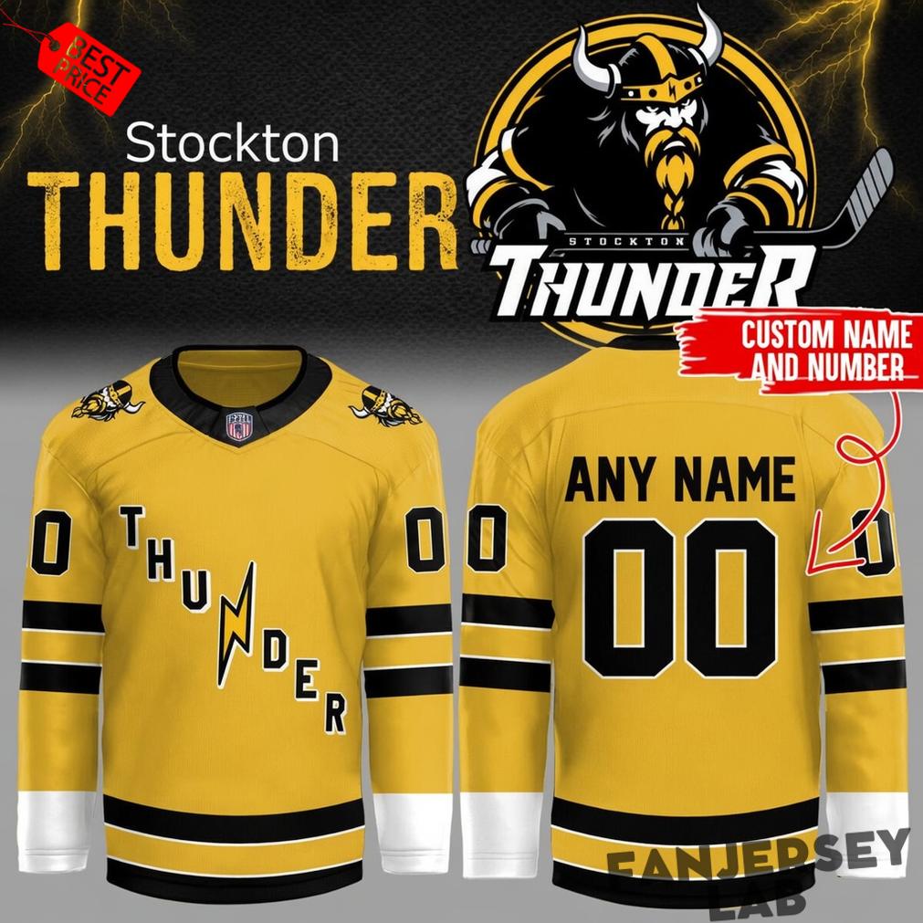 Adirondack Thunder x Stockton Thunder FPHL 2026 Custom Hockey Jersey Adirondack Thunder x Stockton Thunder FPHL 2026 Custom Hockey Jersey