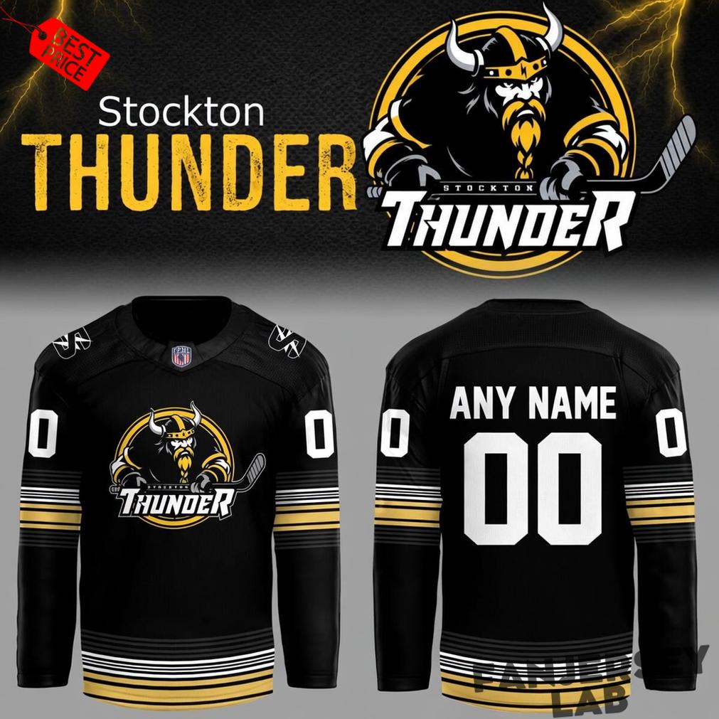 Adirondack Thunder x Stockton Thunder FPHL 2026 Custom Hockey Jersey Adirondack Thunder x Stockton Thunder FPHL 2026 Custom Hockey Jersey