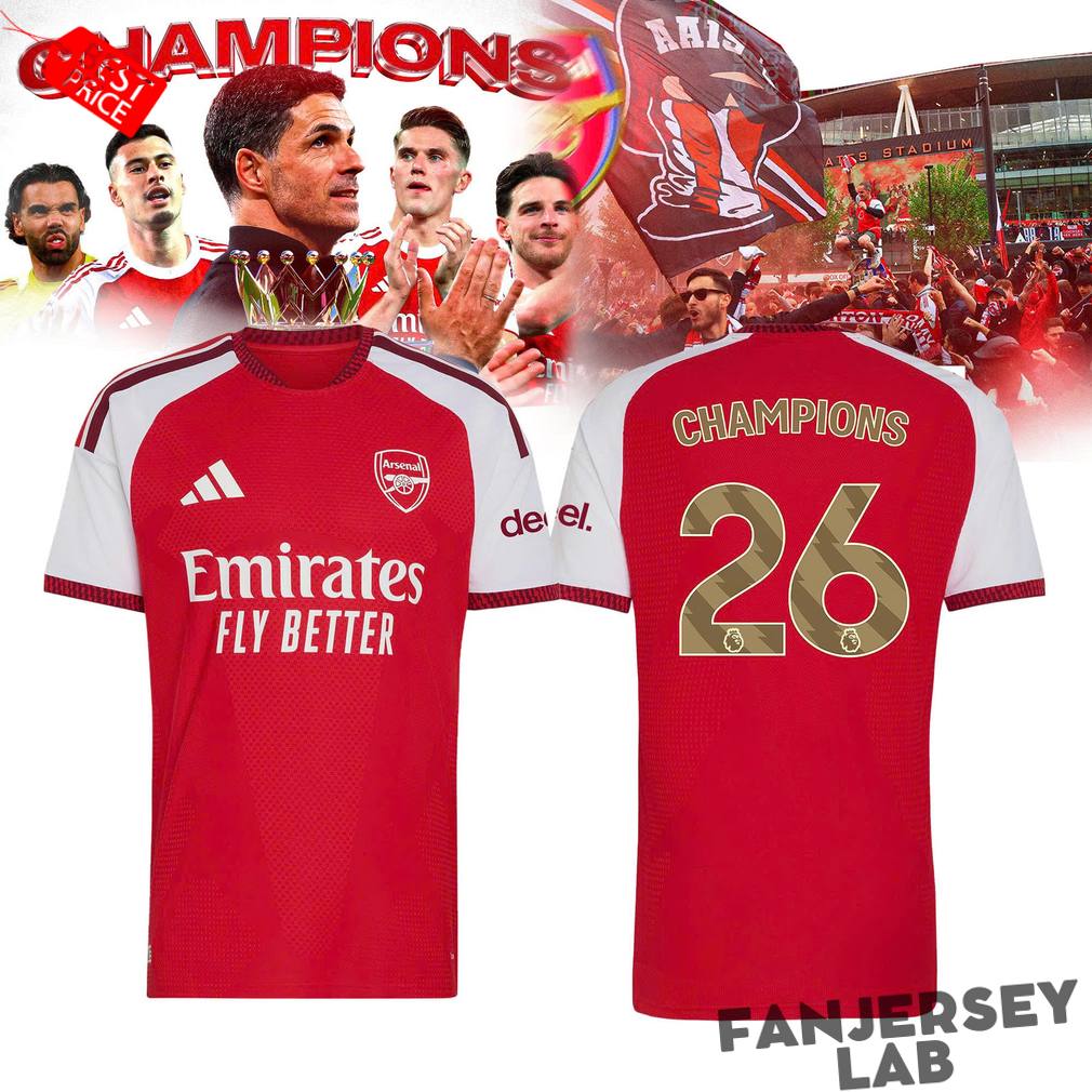 Arsenal Premier League Champions 2025-2026 Jersey Arsenal Premier League Champions 2025-2026 Jersey