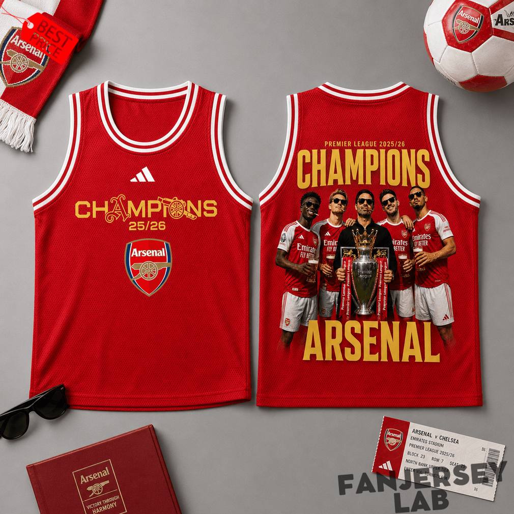 Arsenal Premium Premier League Champions 2025/26 Tank Top Jersey Arsenal Premium Premier League Champions 2025/26 Tank Top Jersey