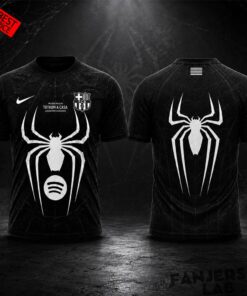 Barcelona x Spider Man Venom Julian Alvarez Black Jersey