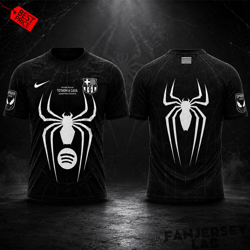 Barcelona x Spider Man Venom Julian Alvarez Black Jersey Barcelona x Spider Man Venom Julian Alvarez Black Jersey