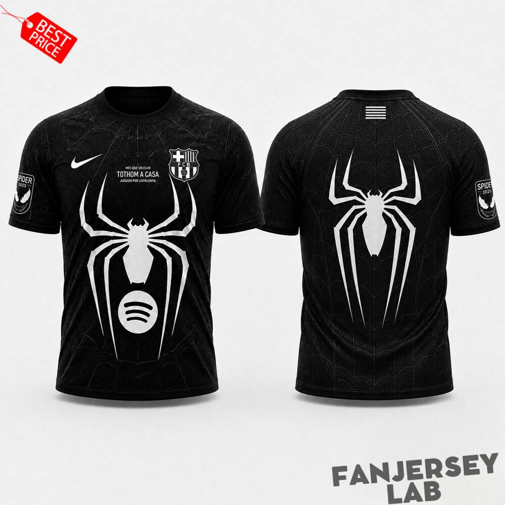 Barcelona x Spider Man Venom Julian Alvarez Black Jersey Barcelona x Spider Man Venom Julian Alvarez Black Jersey