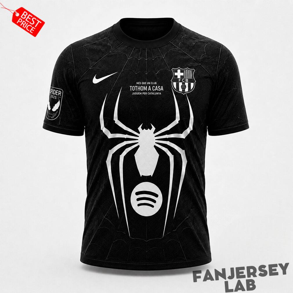 Barcelona x Spider Man Venom Julian Alvarez Black Jersey Barcelona x Spider Man Venom Julian Alvarez Black Jersey