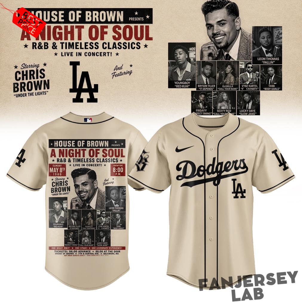 Baseball All Teams x Chris Brown “A Night of Soul” Special Baseball Jersey Baseball All Teams x Chris Brown “A Night of Soul” Special Baseball Jersey