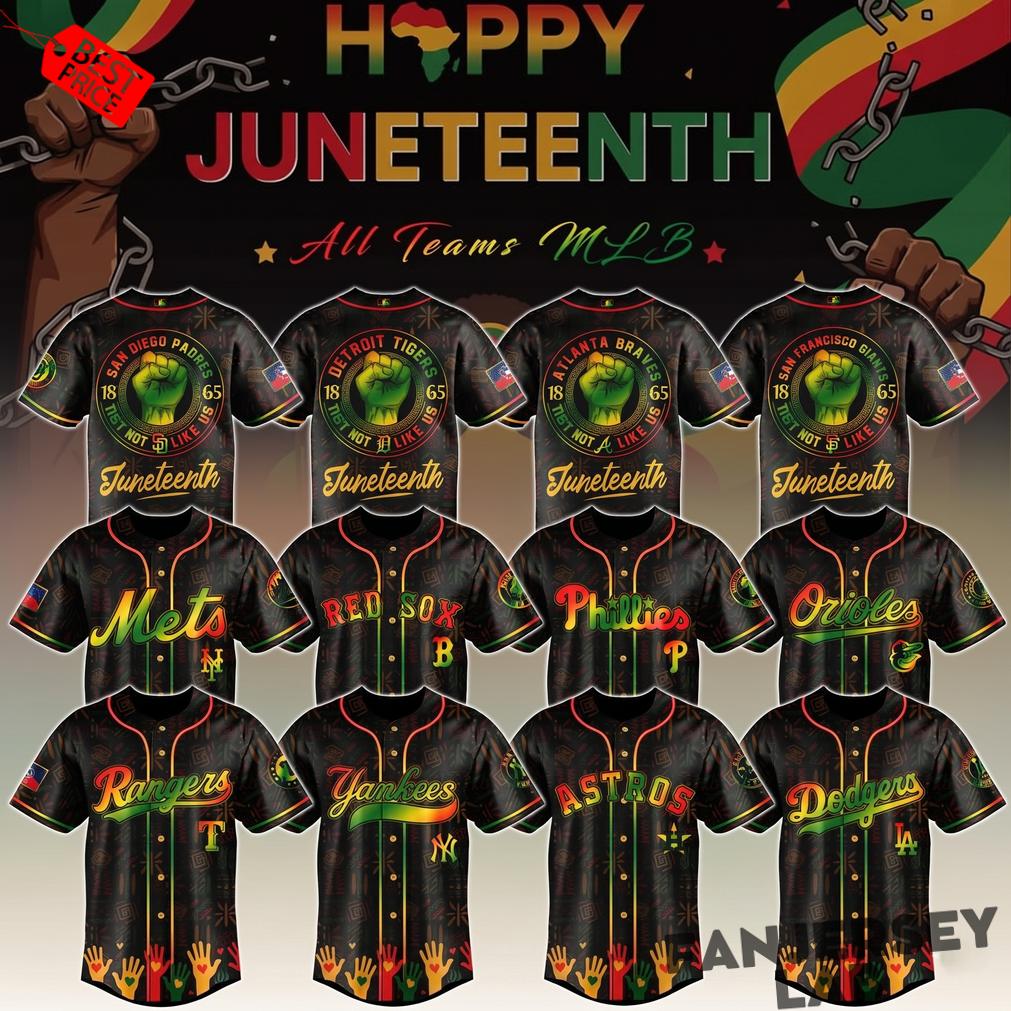 Baseball All Teams x Juneteeth Freedom Day 2026 Custom Jersey Baseball All Teams x Juneteeth Freedom Day 2026 Custom Jersey