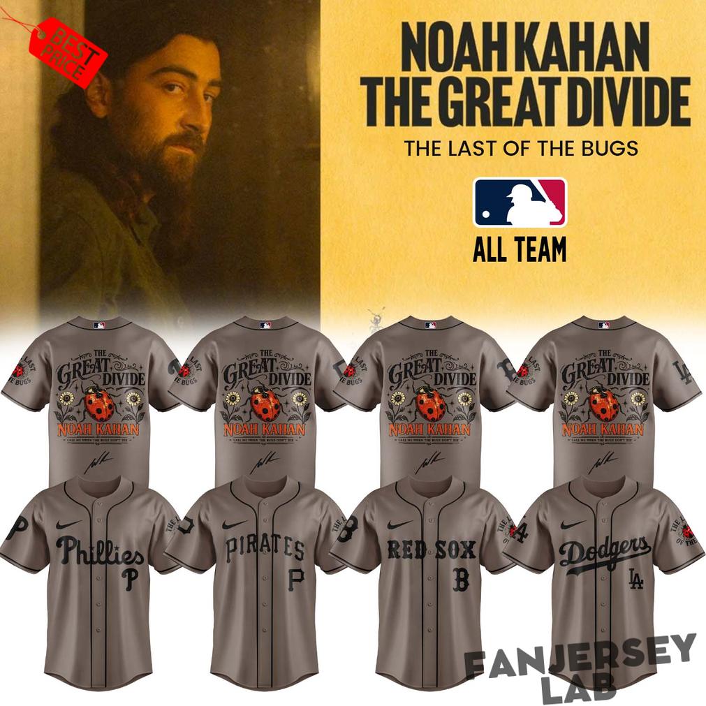 Baseball All Teams x Noah Kahan “The Great Divide: The Last Of The Bugs” Album 2026 Special Baseball Jersey Baseball All Teams x Noah Kahan “The Great Divide: The Last Of The Bugs” Album 2026 Special Baseball Jersey