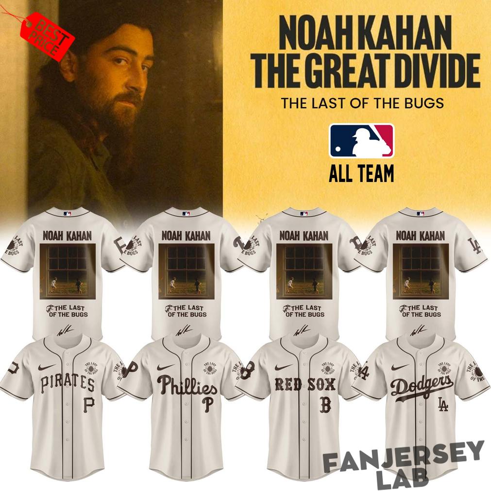 Baseball All Teams x Noah Kahan “The Great Divide: The Last Of The Bugs” Album 2026 Special Baseball Jersey Baseball All Teams x Noah Kahan “The Great Divide: The Last Of The Bugs” Album 2026 Special Baseball Jersey