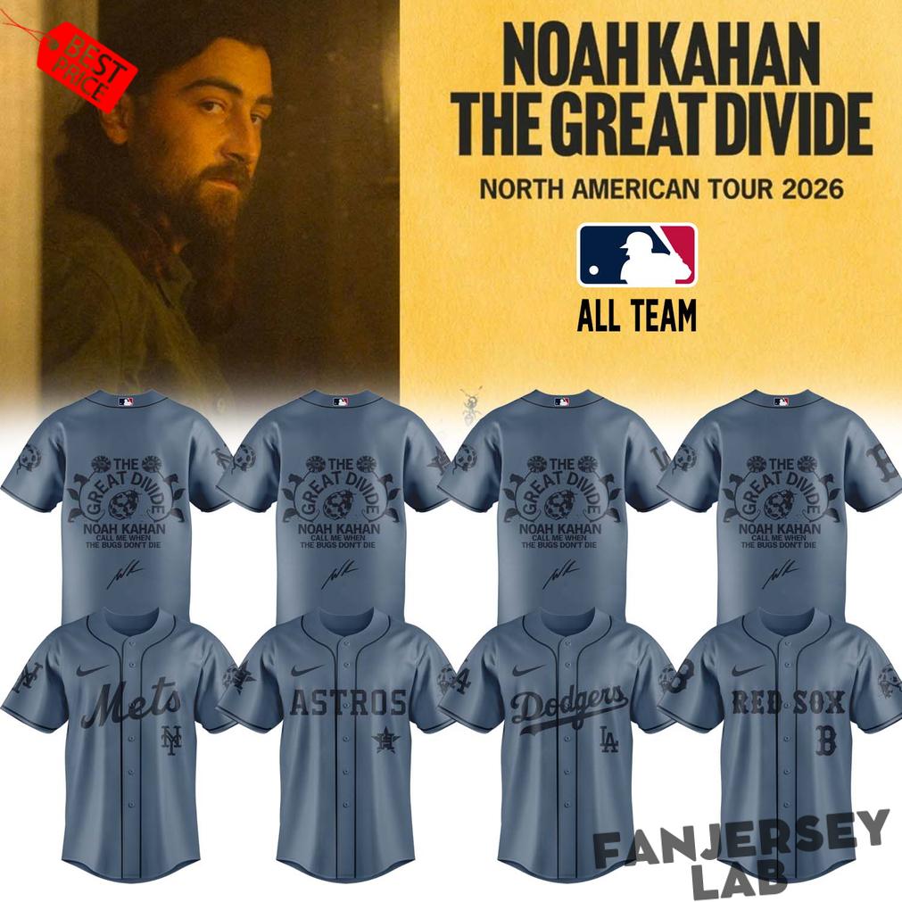 Baseball All Teams x Noah Kahan “The Great Divide: The Last Of The Bugs” Album 2026 Special Baseball Jersey Baseball All Teams x Noah Kahan “The Great Divide: The Last Of The Bugs” Album 2026 Special Baseball Jersey
