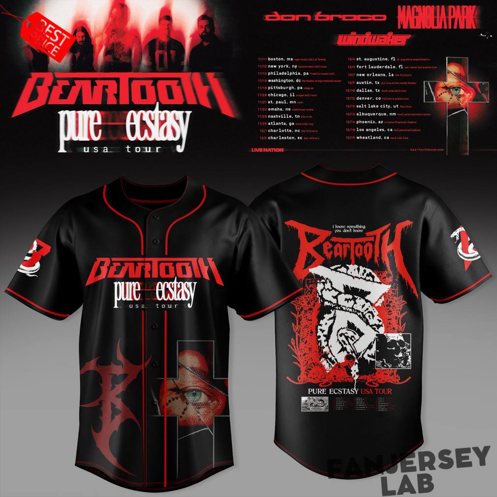 Beartooth Pure Ecstasy Tour 2026 Special Jersey Beartooth Pure Ecstasy Tour 2026 Special Jersey