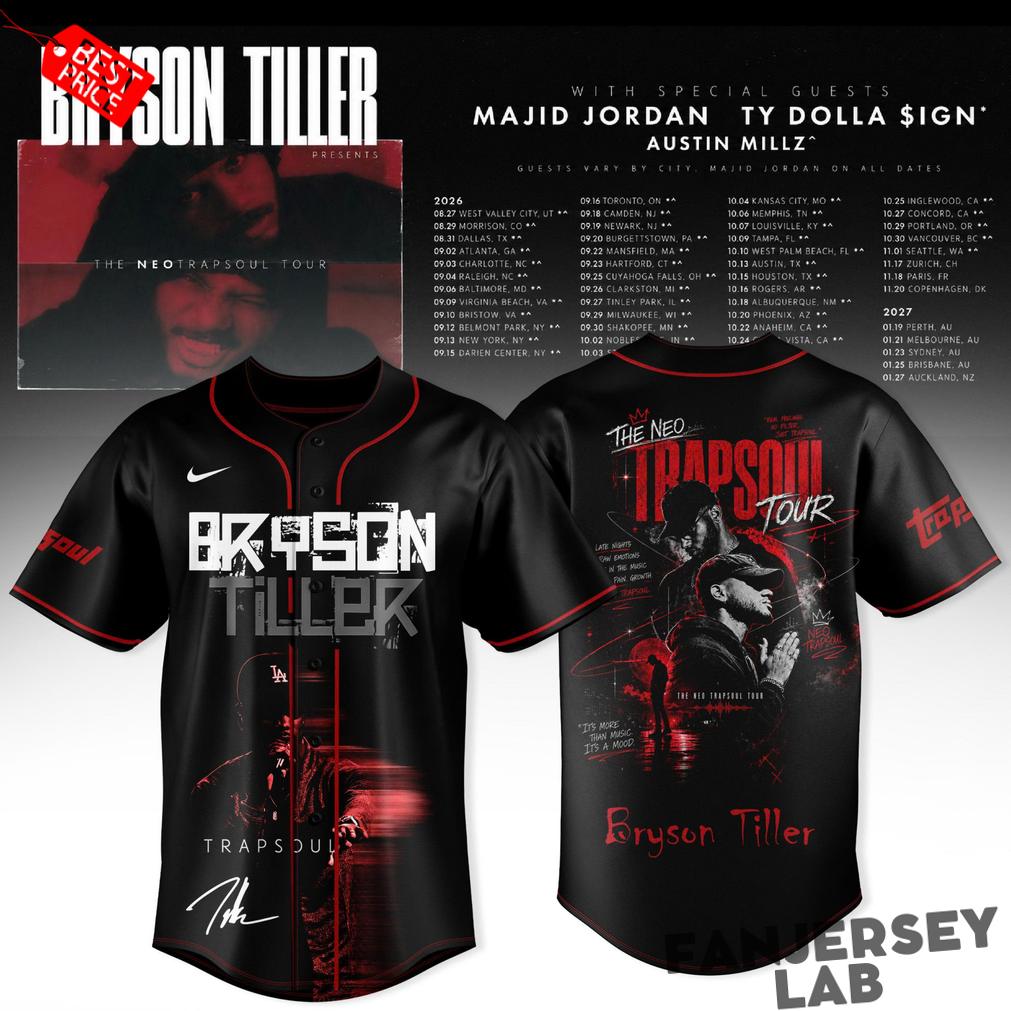 Bryson Tiller – The Neo Trapsoul Tour 2026 Baseball Jersey Bryson Tiller – The Neo Trapsoul Tour 2026 Baseball Jersey