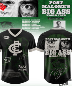 Carlton Blues Football x Post Malone Big Ass World Tour 2026 Football Jersey