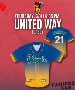 Cedar Rapids Kernels United Way 2026 Baseball Jersey