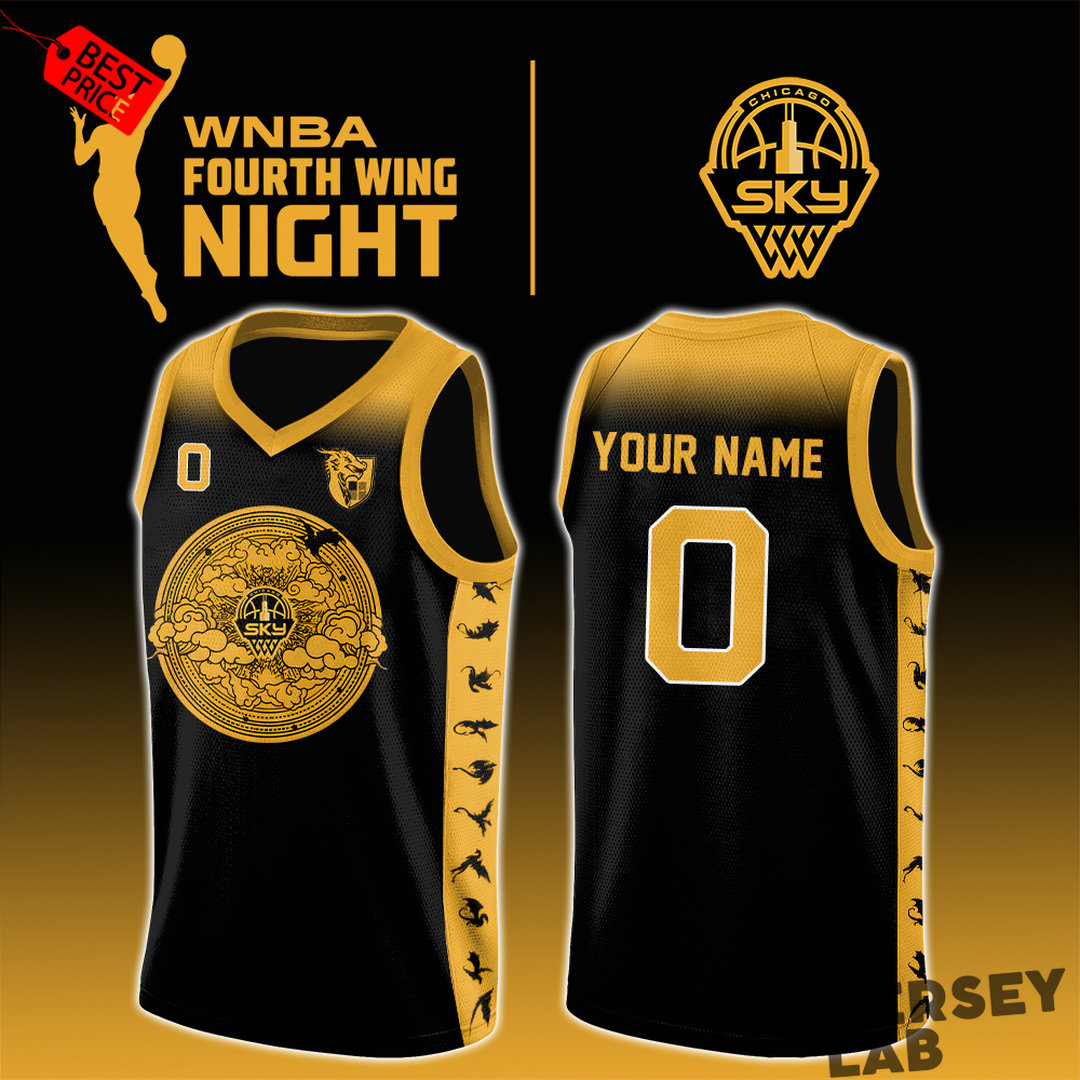 Chicago Sky x Fourth Wing Night 2026 Custom Basketball Jersey Chicago Sky x Fourth Wing Night 2026 Custom Basketball Jersey