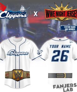 Columbus Clippers x WWE Night Championship Belt Custom Baseball Jersey