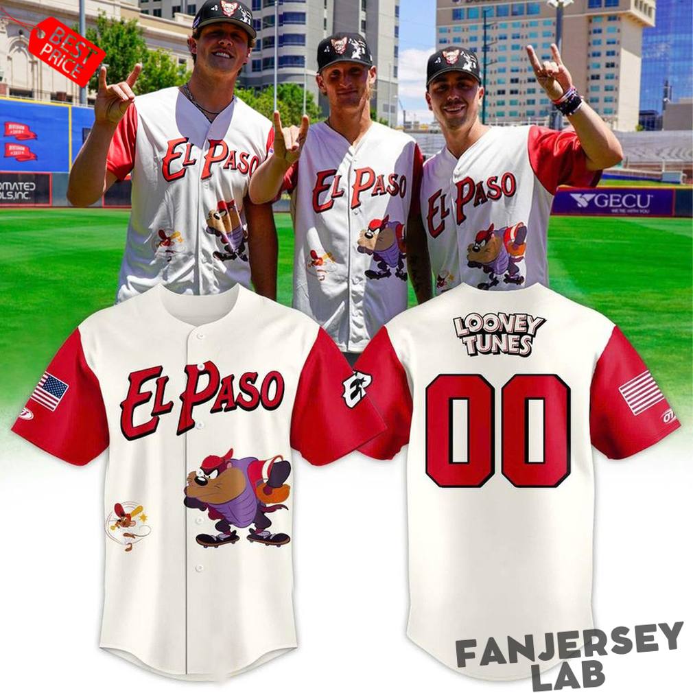 El Paso Chihuahuas x Looney Tunes Custom Baseball Jersey El Paso Chihuahuas x Looney Tunes Custom Baseball Jersey