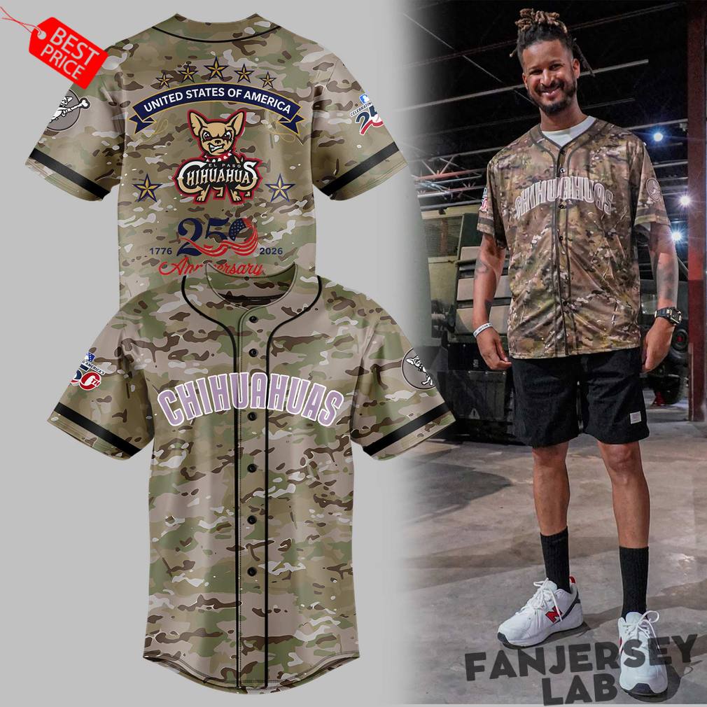 El Paso Chihuahuas x Military Appreciation Night 2026 Camo Baseball Jersey El Paso Chihuahuas x Military Appreciation Night 2026 Camo Baseball Jersey
