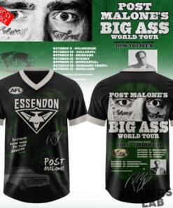 Essendon Football Club x Post Malone Big Ass World Tour 2026 Football Jersey