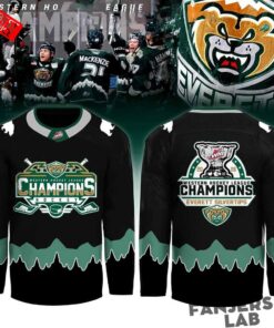 Everett Silvertips Western Hockey League Champions 2026 Hockey Jersey – Black