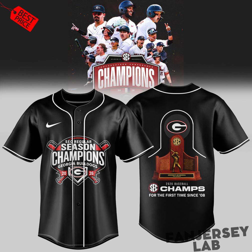Georgia Bulldogs SEC 2026 Baseball Champions Special Baseball Jersey Georgia Bulldogs SEC 2026 Baseball Champions Special Baseball Jersey