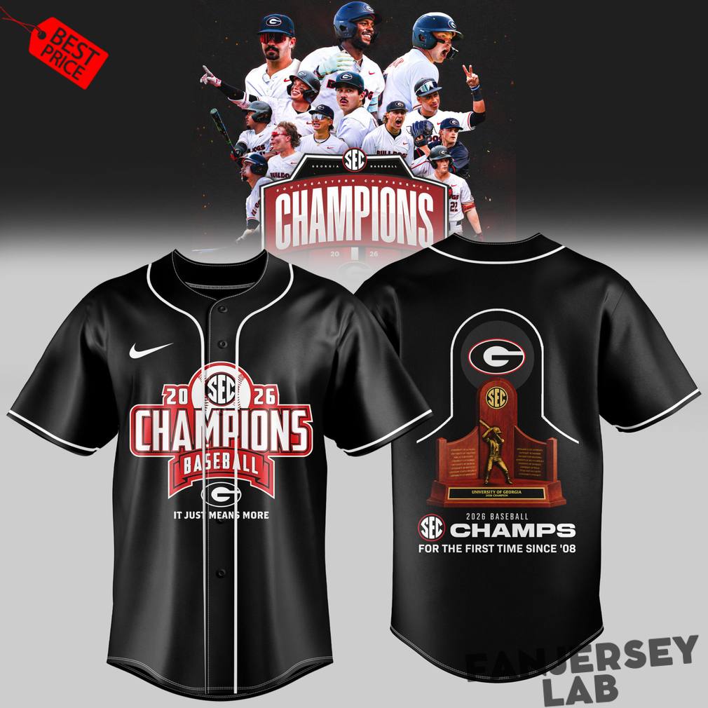 Georgia Bulldogs SEC 2026 Baseball Champions Special Baseball Jersey Georgia Bulldogs SEC 2026 Baseball Champions Special Baseball Jersey