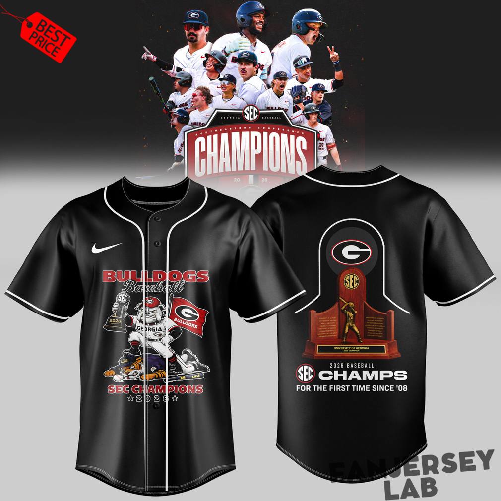 Georgia Bulldogs SEC 2026 Baseball Champions Special Baseball Jersey Georgia Bulldogs SEC 2026 Baseball Champions Special Baseball Jersey