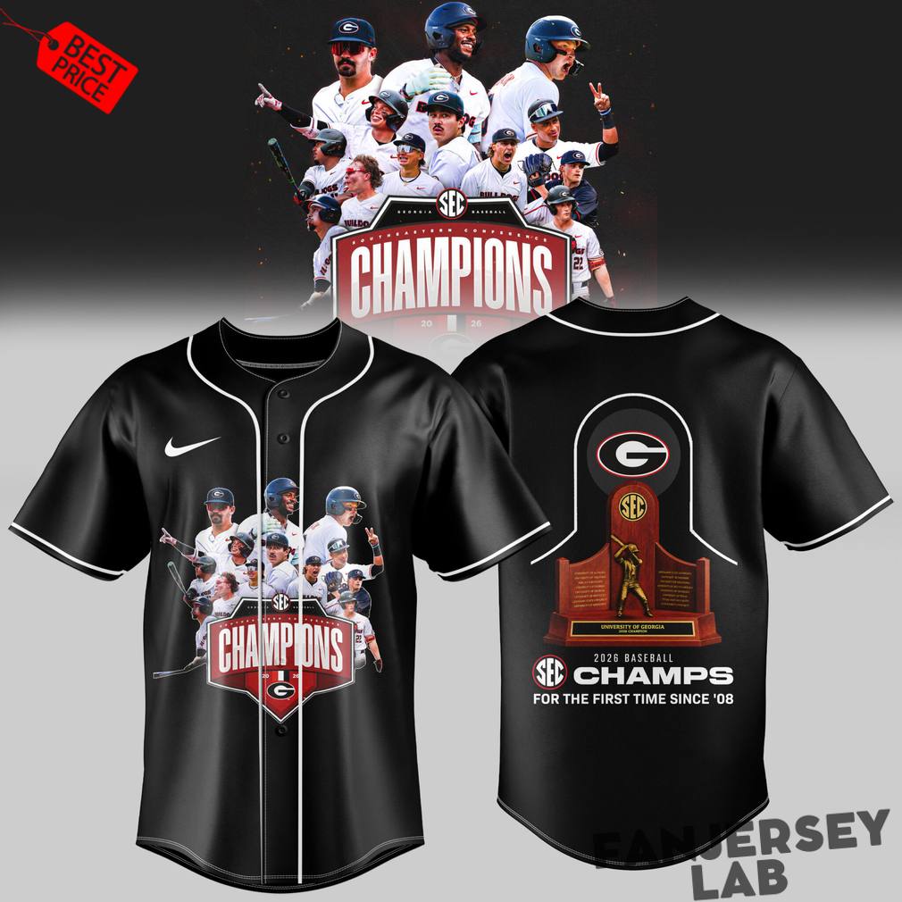 Georgia Bulldogs SEC 2026 Baseball Champions Special Baseball Jersey Georgia Bulldogs SEC 2026 Baseball Champions Special Baseball Jersey