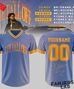 J. Cole The Fall-Off Tour Custom Football Jersey J. Cole The Fall-Off Tour Custom Football Jersey