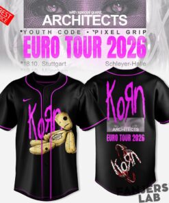 Korn Band Euro Tour 2026 Baseball Jersey