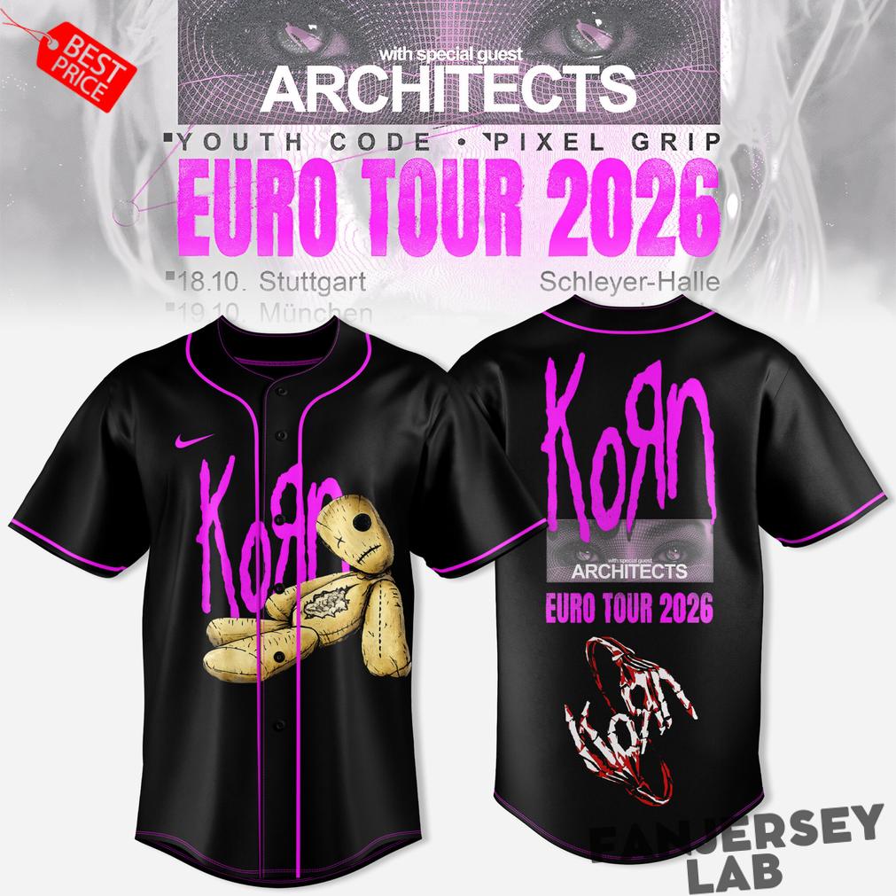 Korn Band Euro Tour 2026 Baseball Jersey Korn Band Euro Tour 2026 Baseball Jersey