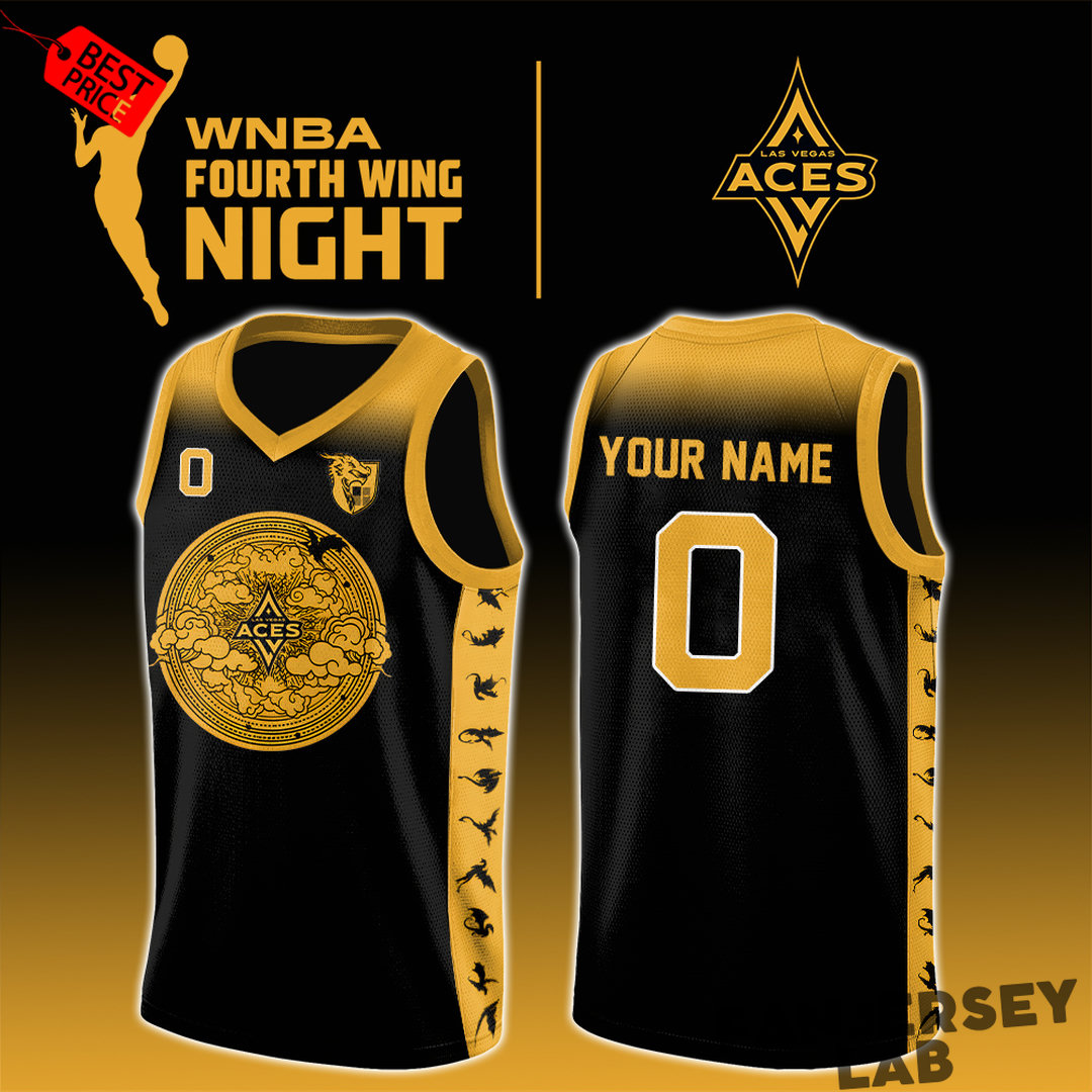 Las Vegas Aces x Fourth Wing Night 2026 Custom Basketball Jersey Las Vegas Aces x Fourth Wing Night 2026 Custom Basketball Jersey
