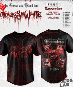 Motionless In White Leg 2 of The Sweat And Blood Tour 2026 Special Jersey