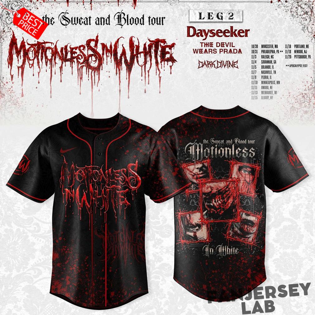 Motionless In White Leg 2 of The Sweat And Blood Tour 2026 Special Jersey Motionless In White Leg 2 of The Sweat And Blood Tour 2026 Special Jersey